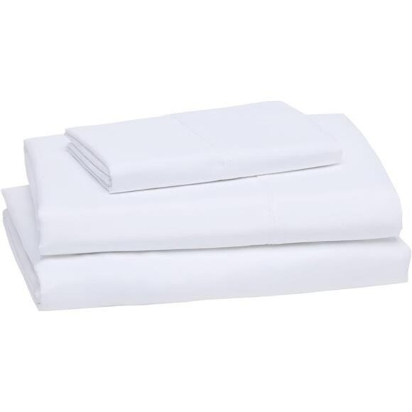 twin xl bed sheet set 3 piece microfiber soft deep pocket dorm bedding bright wh - Picture 2 of 7